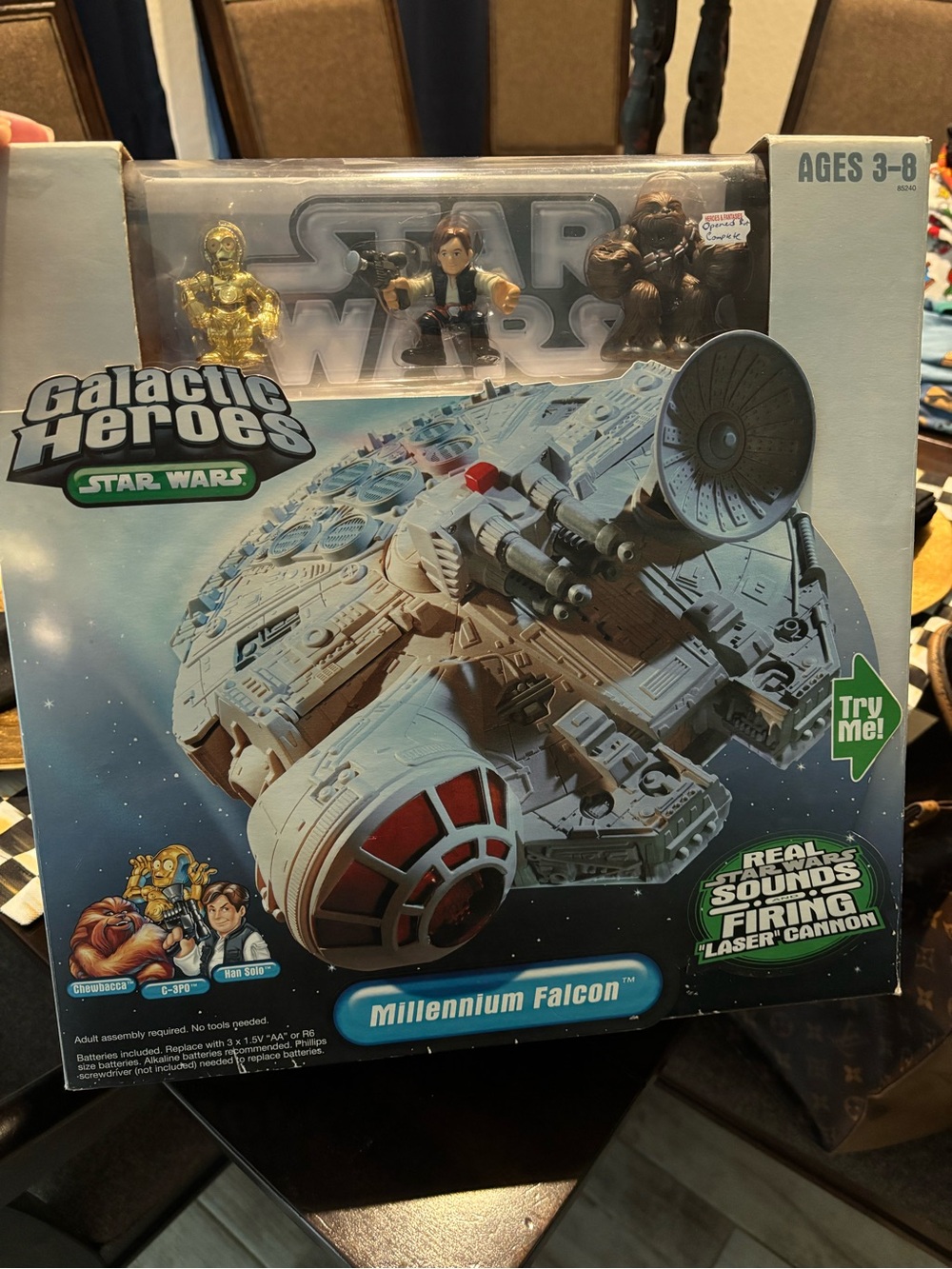 Star Wars Galactic Heroes Millennium Falcon Toy - Gray, Red, Gold